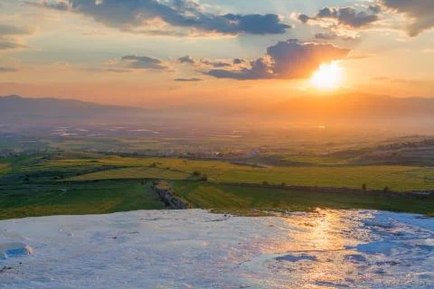 Sunset at the valley Foto stock