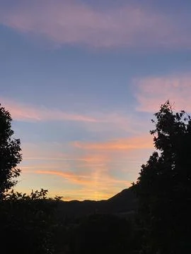 Sunset in  the valley! Stock Photos