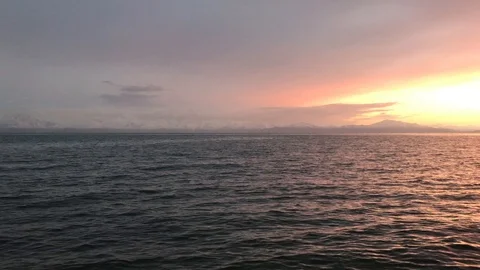 Sunset on Van Lake Stock Footage 111744465