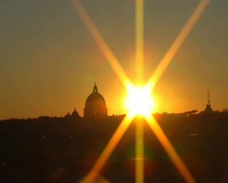 Sunset vatican Stock Footage 63642