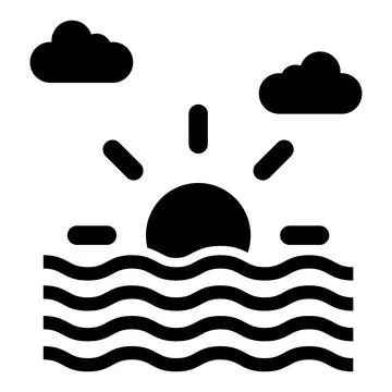 Sunset Vector Icon Design Illustration イラスト素材
