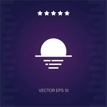 Sunset vector icon Stock Illustration