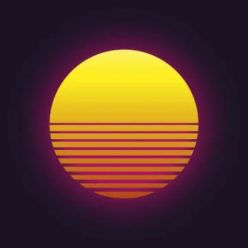 Sunset vector icon Stock Illustration