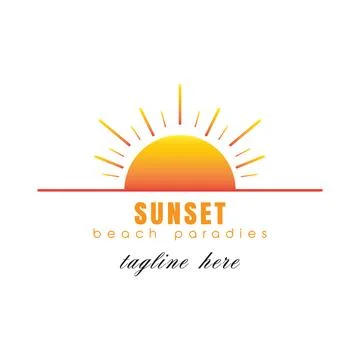Sunset vector illustration Stock Illustration