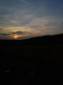 The sunset is very beautiful Stock Photos