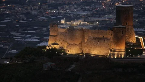 Sunset on vesuvius Stock Footage 128452047