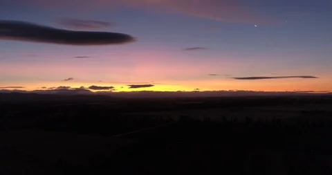 Sunset - Victoria, Chile Stock Footage 124856616