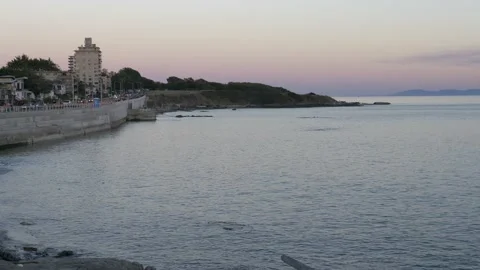 Sunset at victoria waterfront Stock Footage 140747176