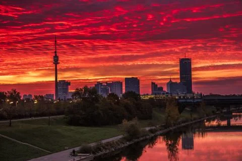 Sunset Vienna Stock Photos