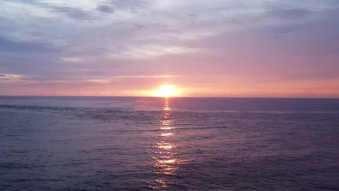 Sunset View Above The Sea Stockbeeldmateriaal 240601429