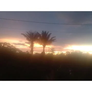 Sunset view in the afternoon Stock Photos
