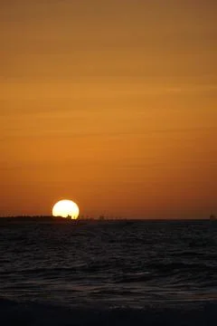 Sunset view along side the Mediterranean in Alexandira, Egypt Stock Photos