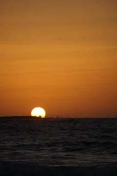 Sunset view along side the Mediterranean in Alexandira, Egypt Stock Photos