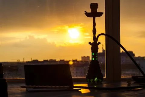 Sunset view from the apartment. Stock Photos