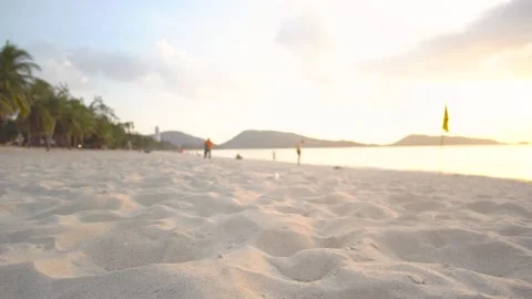 Sunset view beach sea sand texture sunlight Stock Footage 149529349