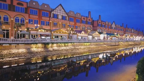 Sunset view on the beach side, beautiful orange and yellow sky 動画素材 300350692