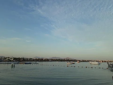 Sunset View from beach side with clear sky Stock-Fotos