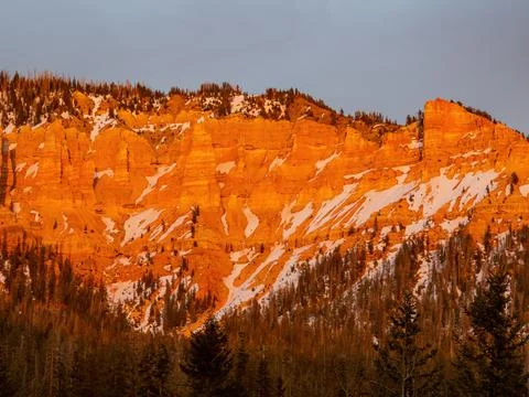 Sunset view of the beautiful Cedar Breaks National Monument Foto stock