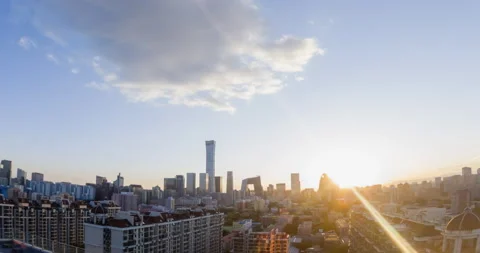 Sunset View, Beijing skyline (Time-lapse) 動画素材 132146741