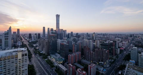 Sunset View, Beijing skyline (Time-lapse) 動画素材 132181605