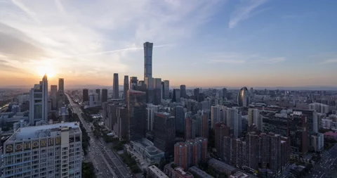 Sunset View, Beijing skyline (Time-lapse) 動画素材 132182537