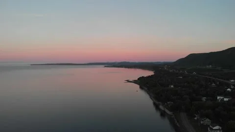 Sunset view of Carleton Sur Mer Stock Footage 143167064