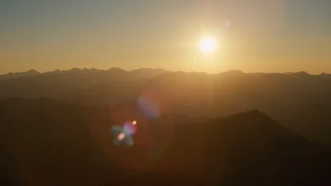 Sunset View - Cascade Mountains - Gifford Pinchot National Forest Stock Footage 93003237