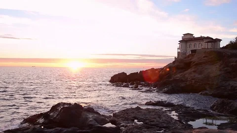 Sunset view of Castello del Boccale Video stock 95227199