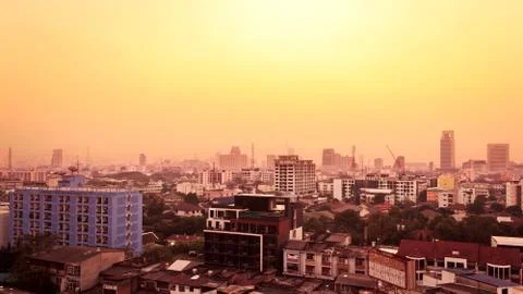 Sunset View City Stock Photos