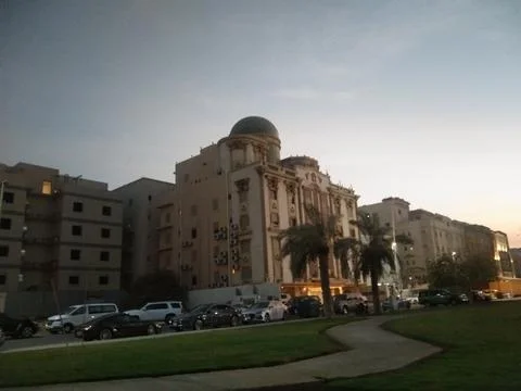 The sunset view in the city Foto stock