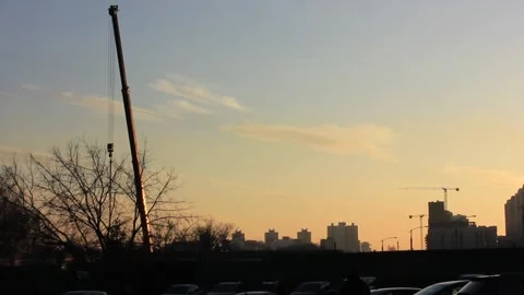 Sunset view cityscape horizon Stock Footage 123318533