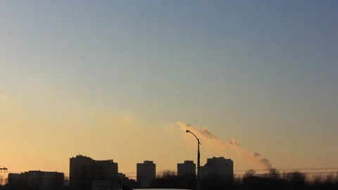 Sunset view cityscape horizon Stock Footage 123318572