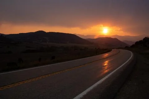 Sunset view of Colorado Stock Photos
