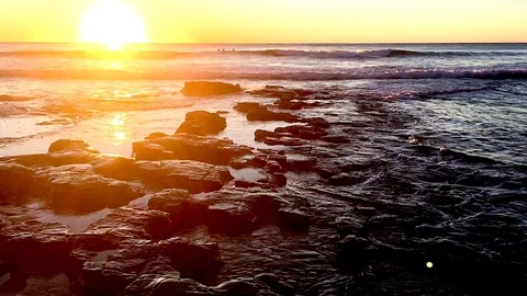 Sunset view from Coronado Beach, San Diego, USA. Stock-Footage 122627595