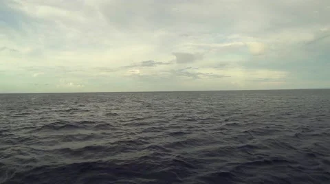 Sunset view on deck of yacht Stock Footage 51792959