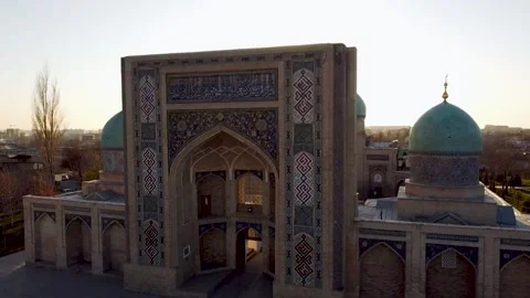 Sunset view from a drone at Khast Imam Tashkent Video stock 266892173