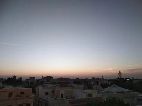 The sunset view of the evening Stock Photos