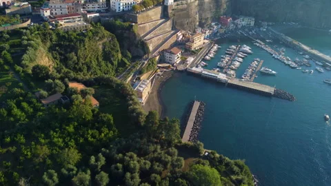 Sunset view of harbor in italy Video stock 260651225