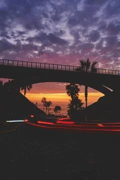Sunset view from La Bajada de Balta in Miraflores, in the city of Lima. Peru Stock Photos