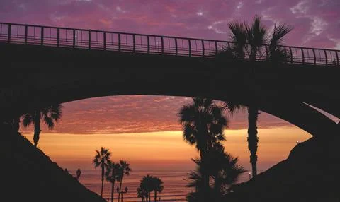 Sunset view from La Bajada de Balta in Miraflores, in the city of Lima. Peru Stock-Fotos