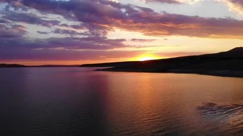 Sunset View on the Lake Stock Footage 205197539