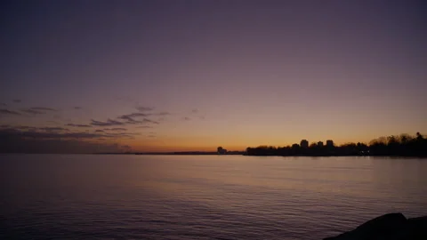 Sunset view by the lake Stock Footage 329201619