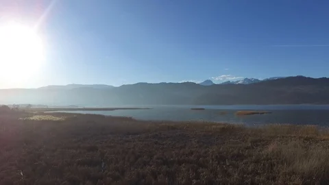 Sunset view on the lake Turkey 스톡 동영상 108614280