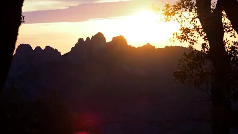 Sunset view of les Dentelles de Montmirail Stock Footage 228618035