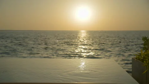 Sunset view from Luxury Vacation Villa Stock Footage 247293038