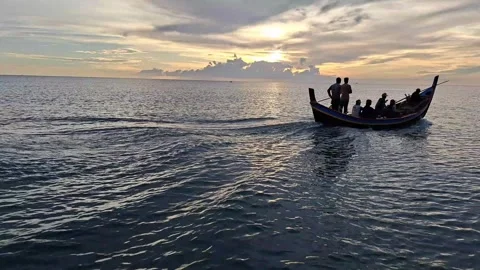 Sunset View on The Malacca Strait Stock Footage 247781064