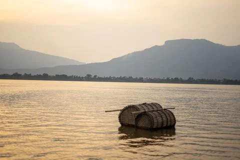 Sunset View Mekong River	 Stock Photos