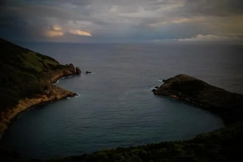 Sunset view mount Guia, Faial island, Azores, Portugal Foto stock