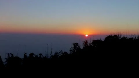 Sunset view from the mountain Stock Footage 155367229
