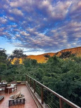 Sunset View on the Mountain Stock Photos